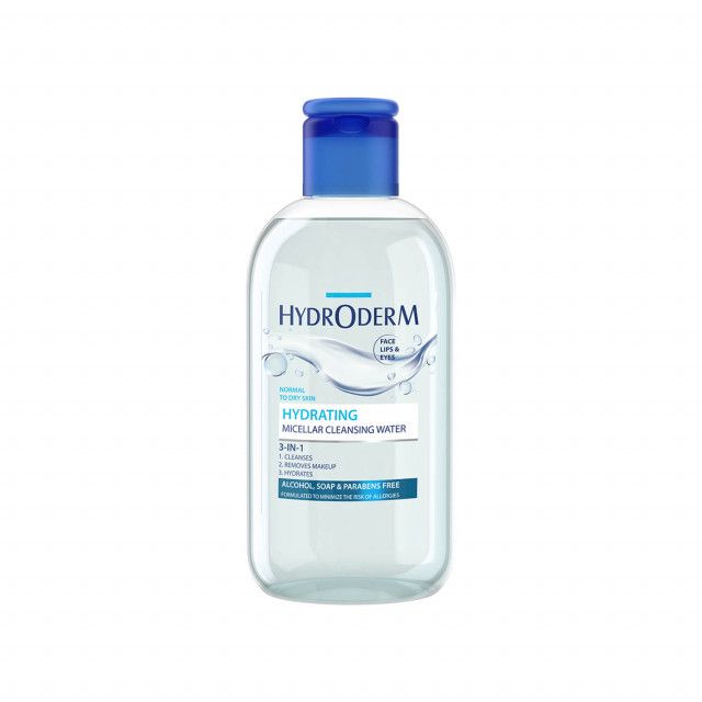میسلار واتر 3 در 1 هیدرودرم مدل Hydrating مناسب پوست نرمال تا خشک حجم 250 میلی لیتر