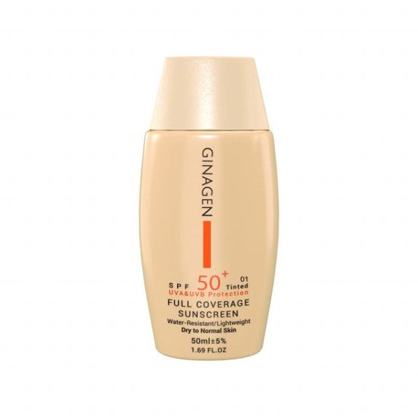 کرم ضد آفتاب SPF 50 ژیناژن شماره 01 مناسب پوست خشک و نرمال حجم 50 میلی لیتر