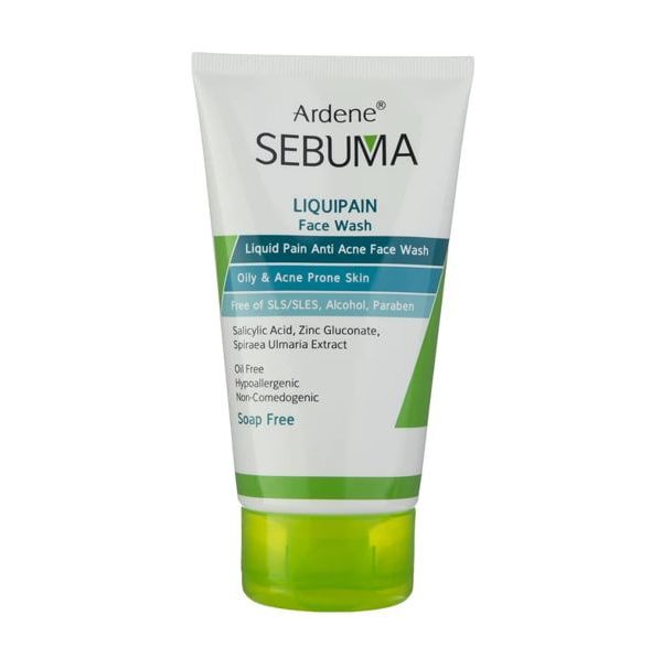 ژل شستشوی صورت آردن سری Sebuma مدل LIQUIPAIN مناسب پوست های چرب و جوش دار حجم 150 میلی لیتر