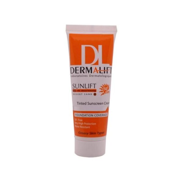 کرم ضد آفتاب SPF50 درمالیفت مناسب پوست چرب شماره 4 حجم 40 میلی لیتر - شن صحرایی