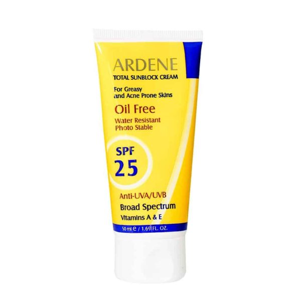 کرم ضد آفتاب فاقد چربی آردن SPF 25 مناسب پوست چرب و جوش دار وزن 50 گرم - بی رنگ