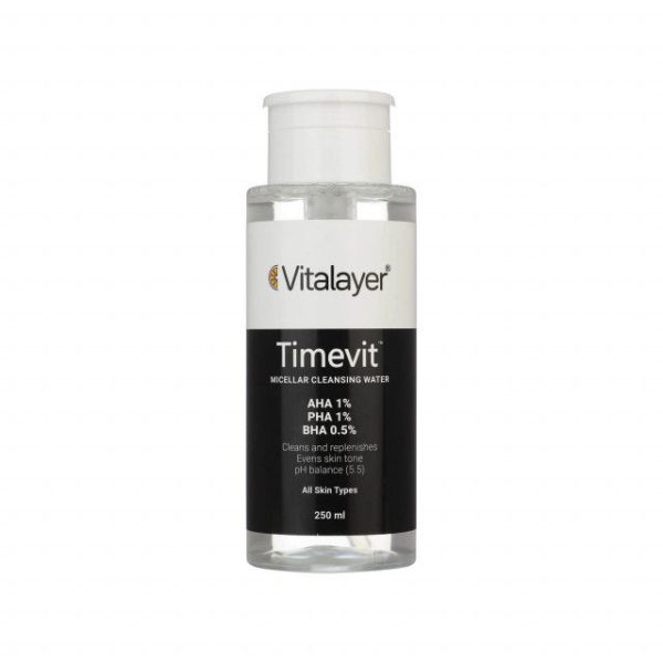 محلول پاک کننده آرایش ویتالیر مدل Timevit حجم 250 میلی لیتر