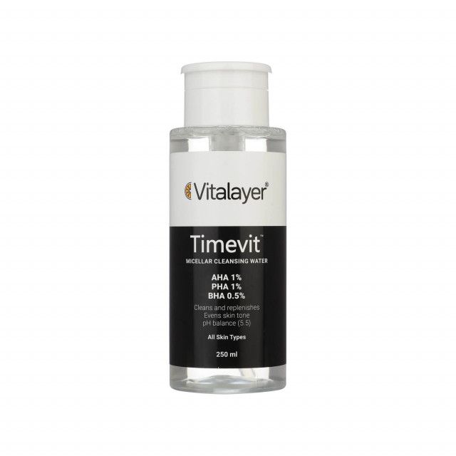 محلول پاک کننده آرایش ویتالیر مدل Timevit حجم 250 میلی لیتر