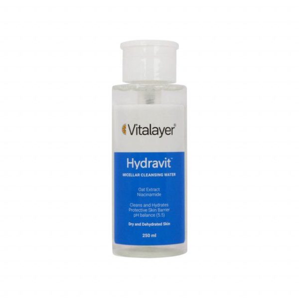 محلول پاک کننده آرایش ویتالیر مدل Hydravit حجم 250 میلی لیتر